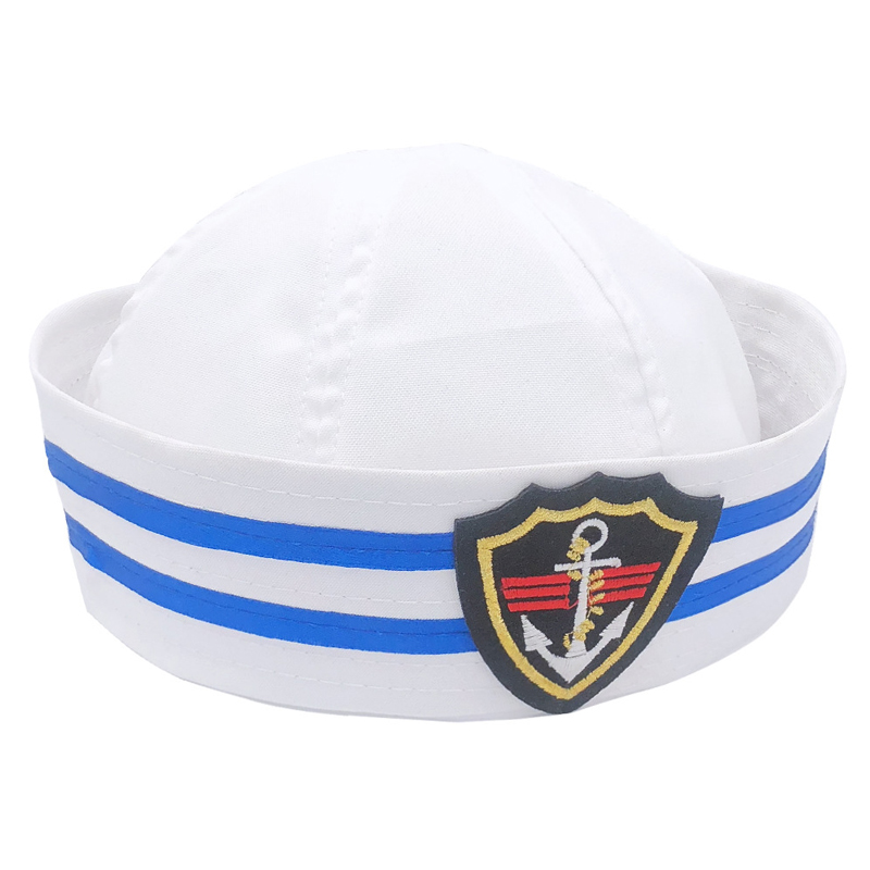 Fancy Cosplay Hat Accessories Military Hats White Captain Sailor Hat Navy Marine Caps