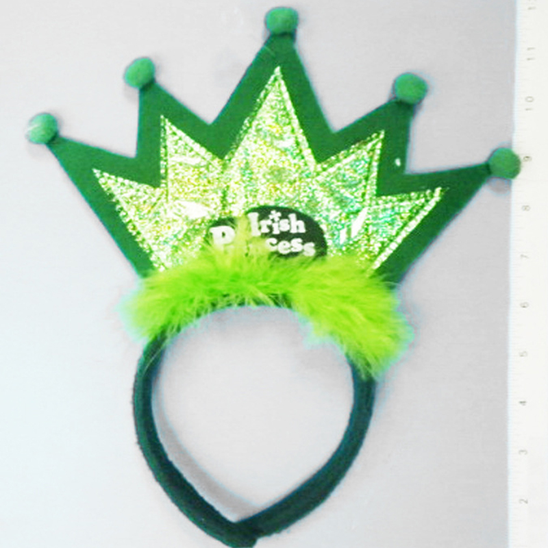 St. Patrick's Day Costume Decorations Green Headband with Leprechaun Hats Fabric Festival Headband