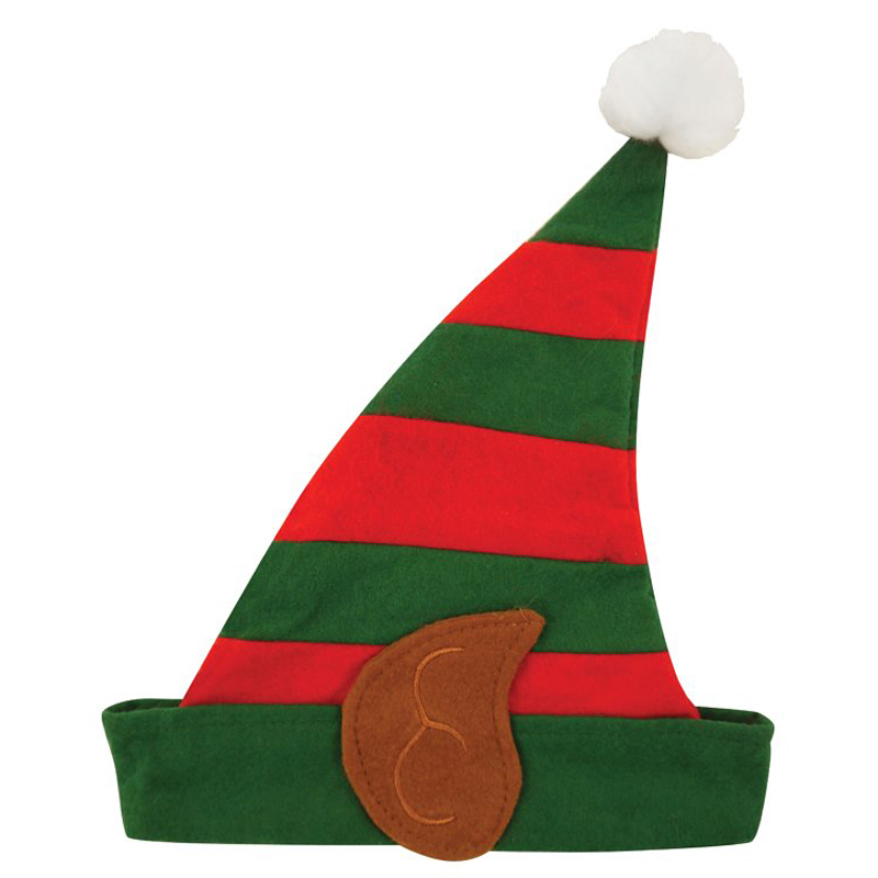 Christmas Party Supplies Santa Green Red Stripe Hat