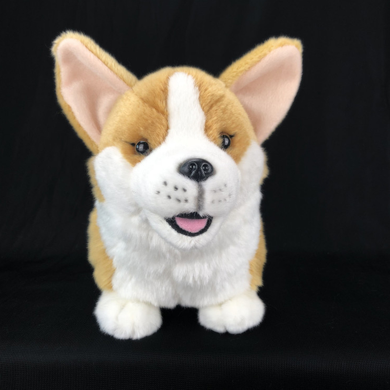 Custom Cuddly Lifelike Puppy Dog Stuffed Animal Plush Corgi Toy