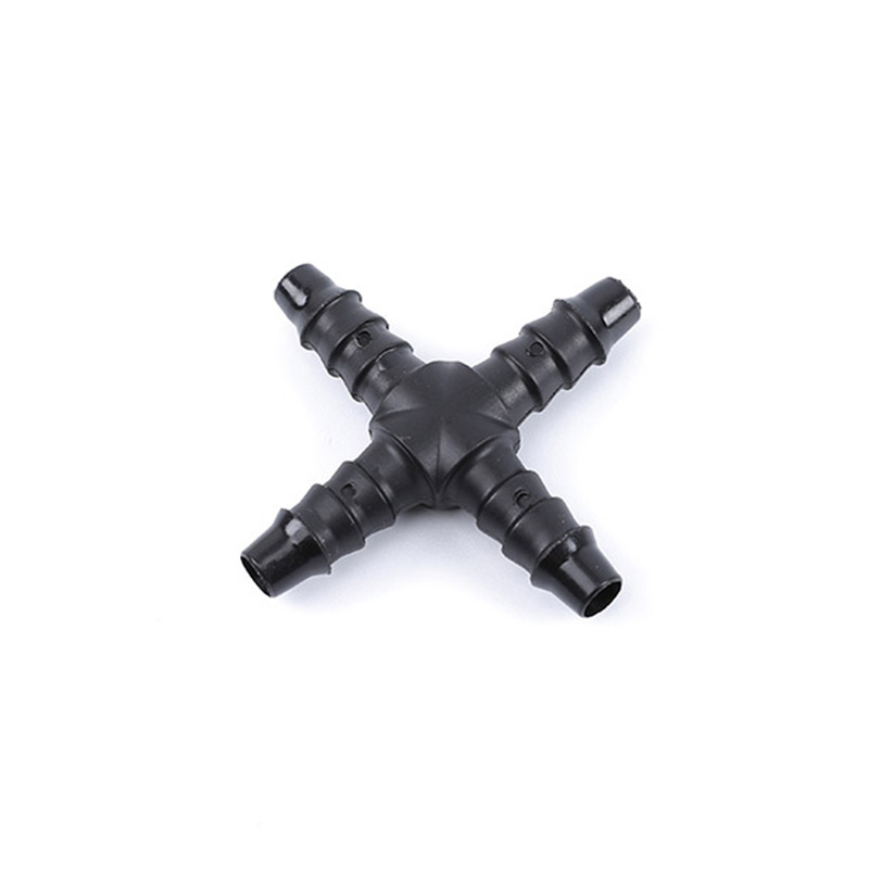 4 Ways Cross Shape Plastic Hose Connector