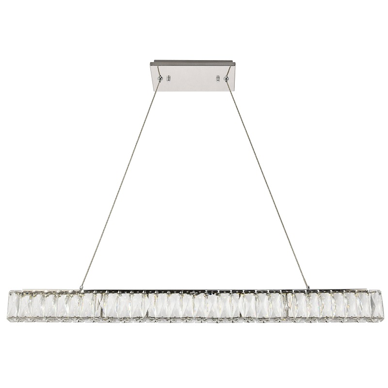 100cm Long Rectangle Monroe LED Crystal Pendant