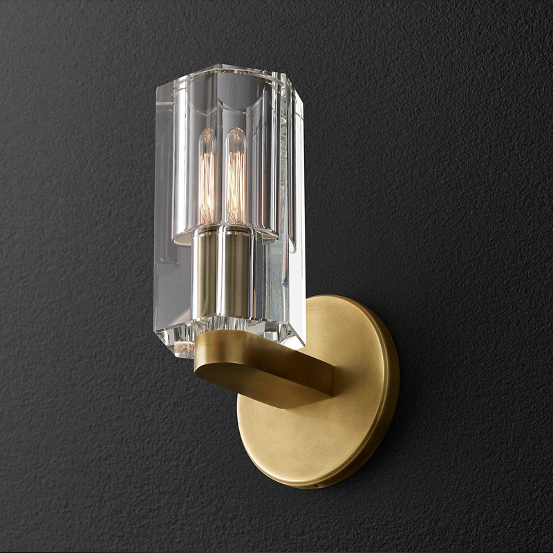 1 Light Vendome Wall Sconce in Burnished Brass