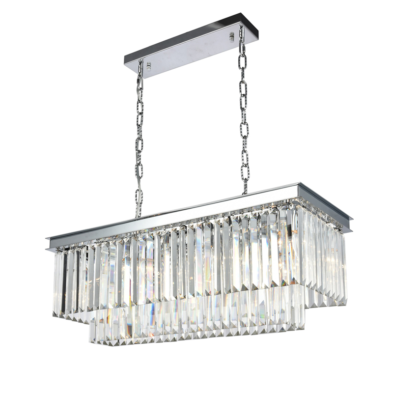 80cm Long Rectangle Odeon Crystal Chandelier