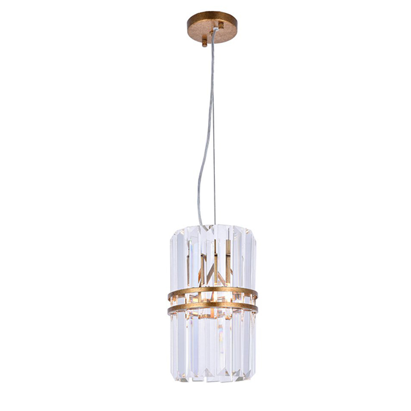 20cm Wide Ashton Crystal Chandelier in Antique Gold