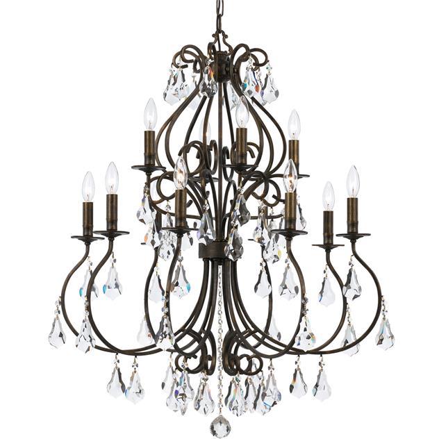 12 Lights Maison Bronze Chandelier