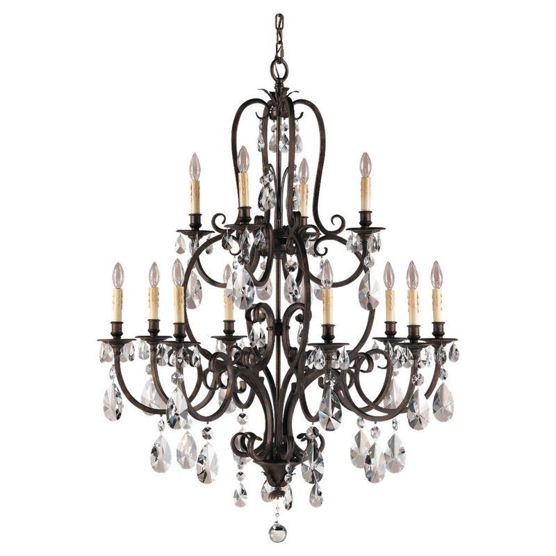 12 Lights Maison Chandelier in Bronze