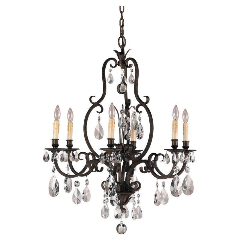 6 Lights Maison Chandelier in Bronze