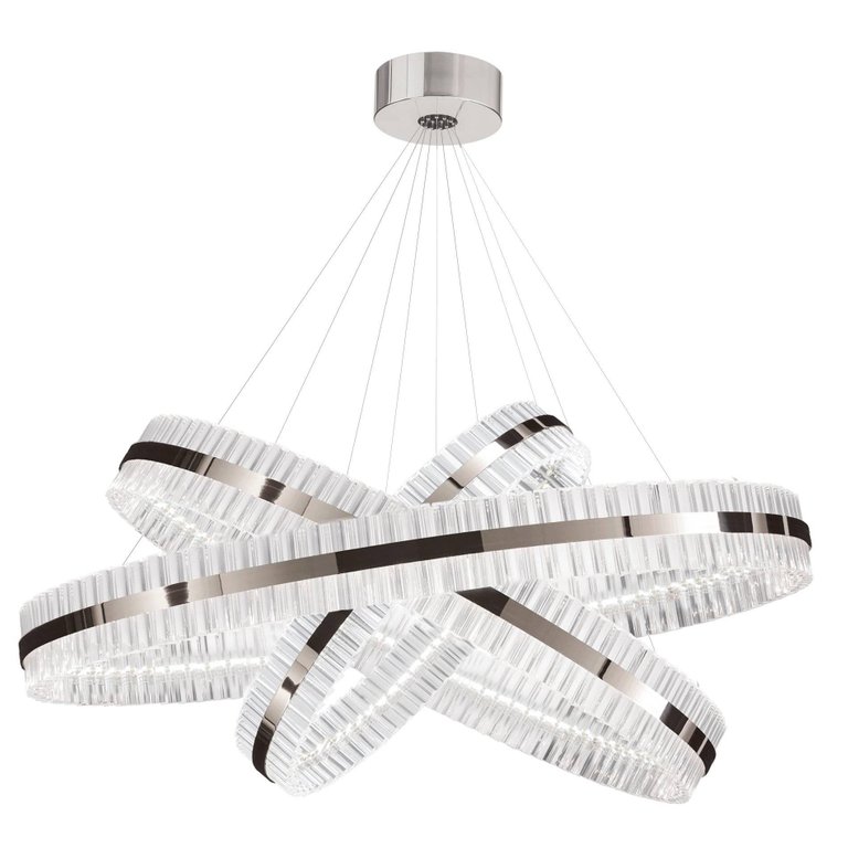 120cm Wide Saturno LED Triple Ring Pendant in Chrome