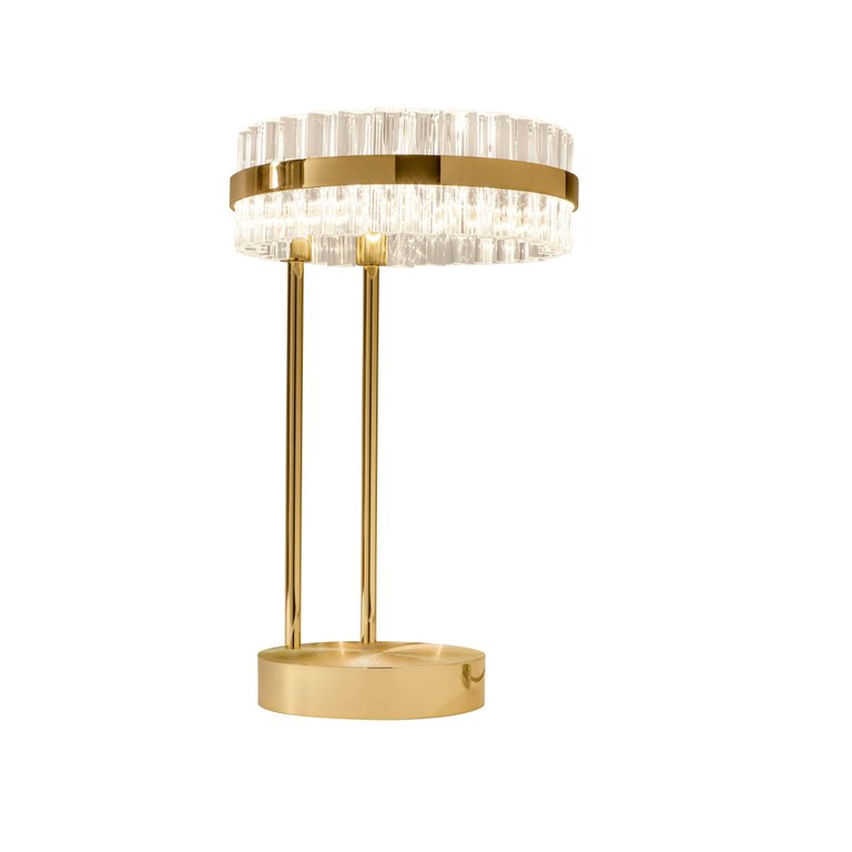  Saturno LED Ring Table Lamp in Golden