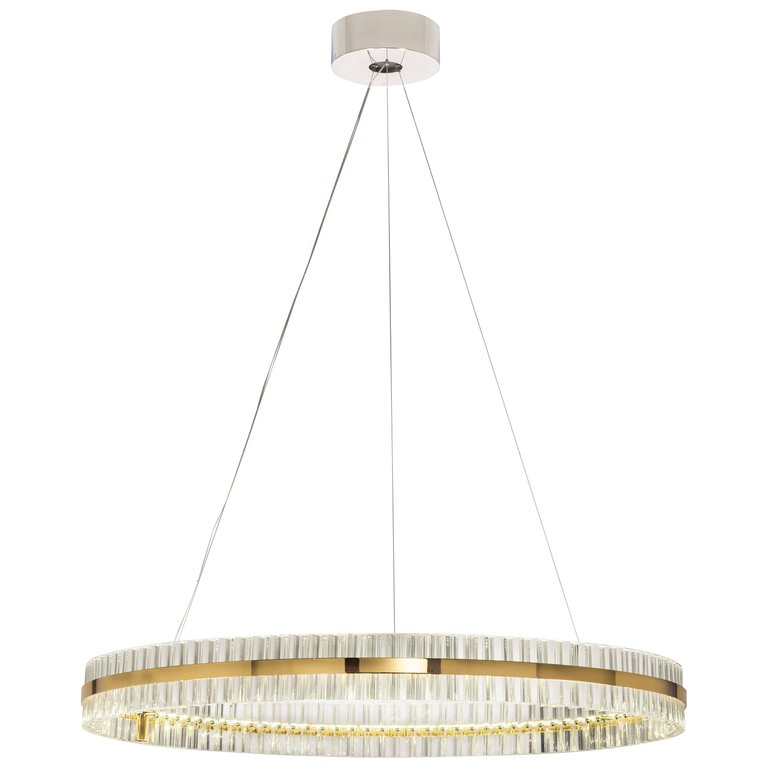 100cm Wide Saturno LED Single Ring Pendant in Golden