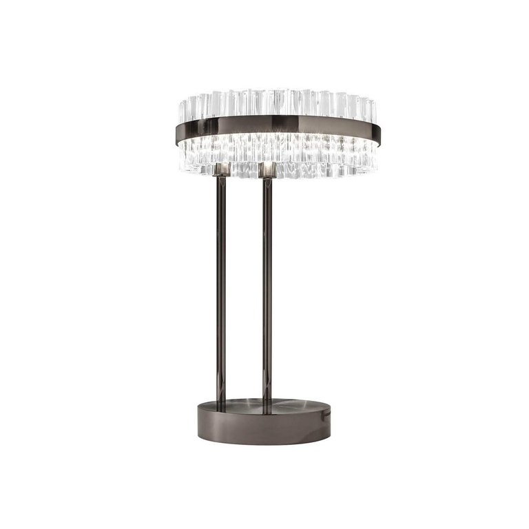  Saturno LED Ring Table Lamp in Black Nickel