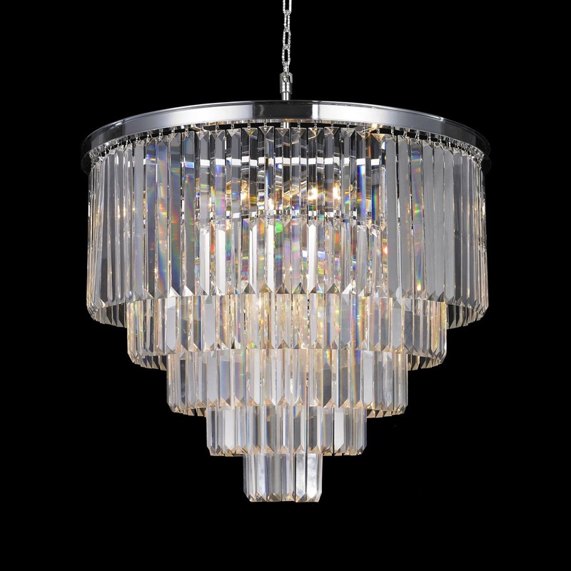 70cm Wide Five Tiers Odeon Crystal Chandelier