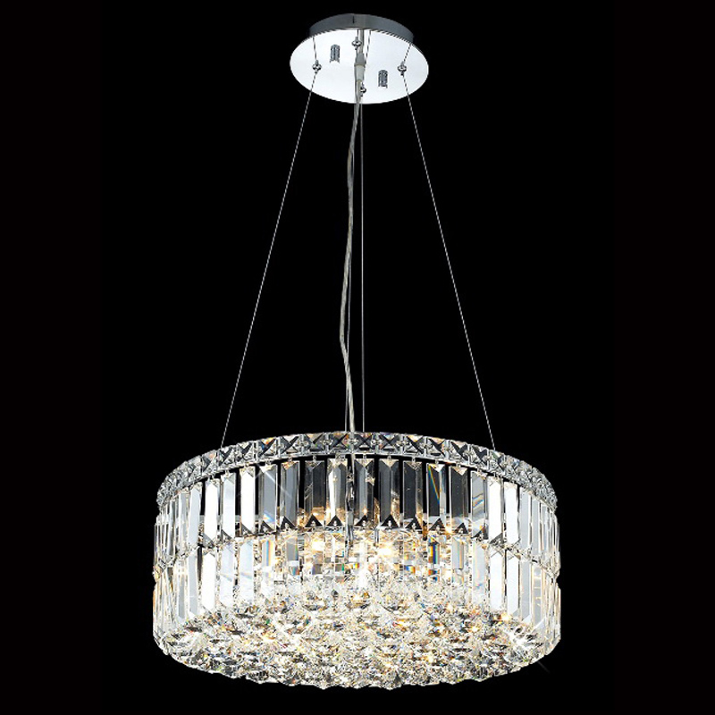 20 Inch Modern Round Crystal Pendant Light