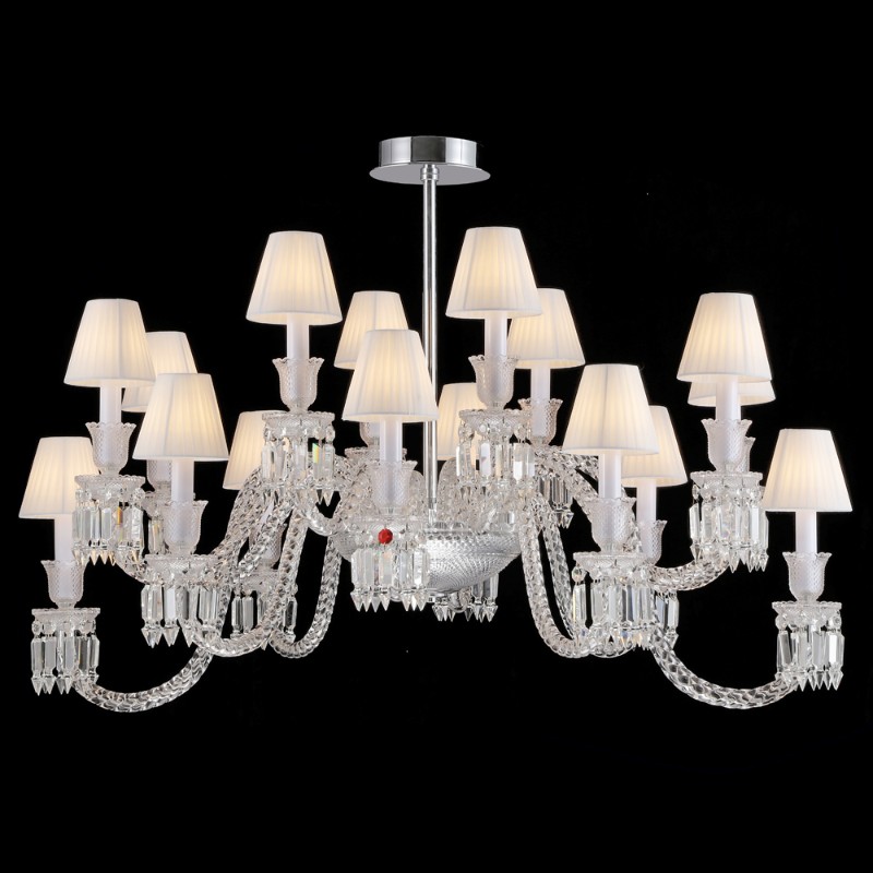 16 Lights Oval Baccarat Lighting with Lampshades
