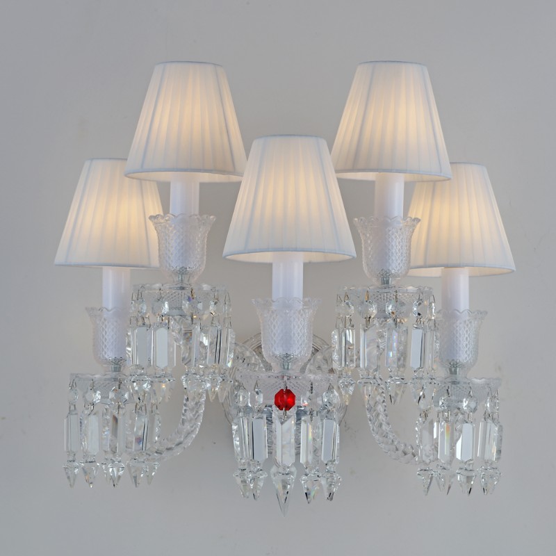 5 Lights Baccarat Wall Light with Lampshades