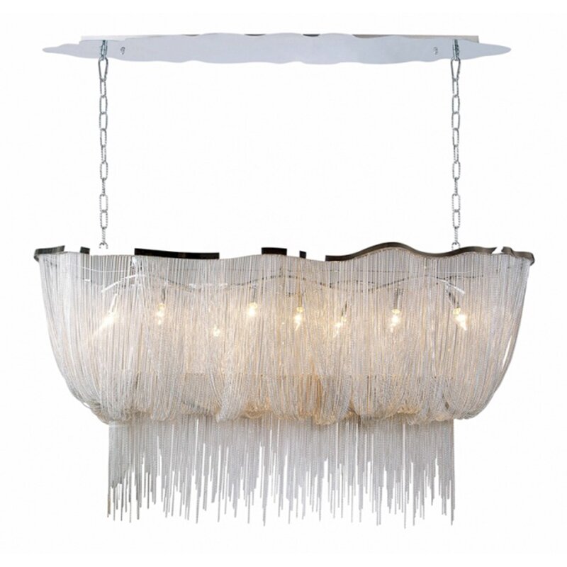 Oval Shape Atlantis Chain Chandelier for Dining Room