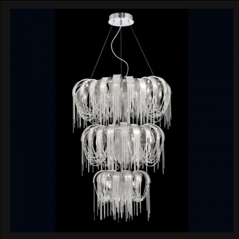 Three Layer Empire Large Chain Chandelier