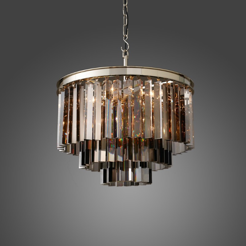 20'' Smoke Odeon Crystal Chandelier in Chrome