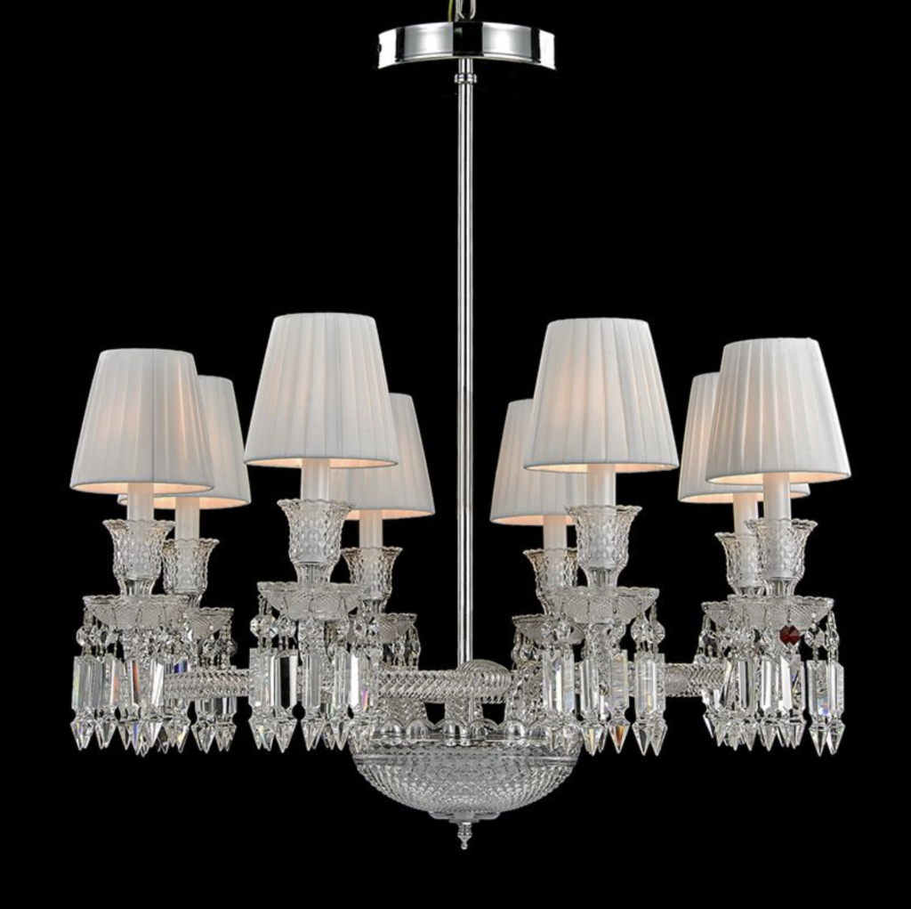 One Layer 8 Lights Baccarat Crystal Lamp