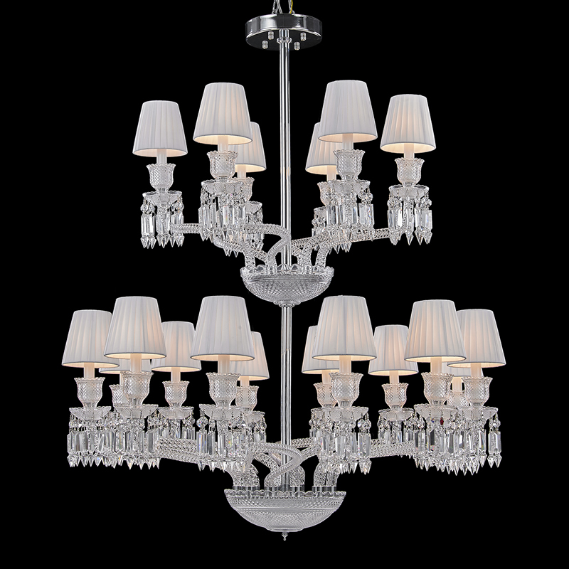 Two Layers 18 Lights Baccarat Crystal Lamp
