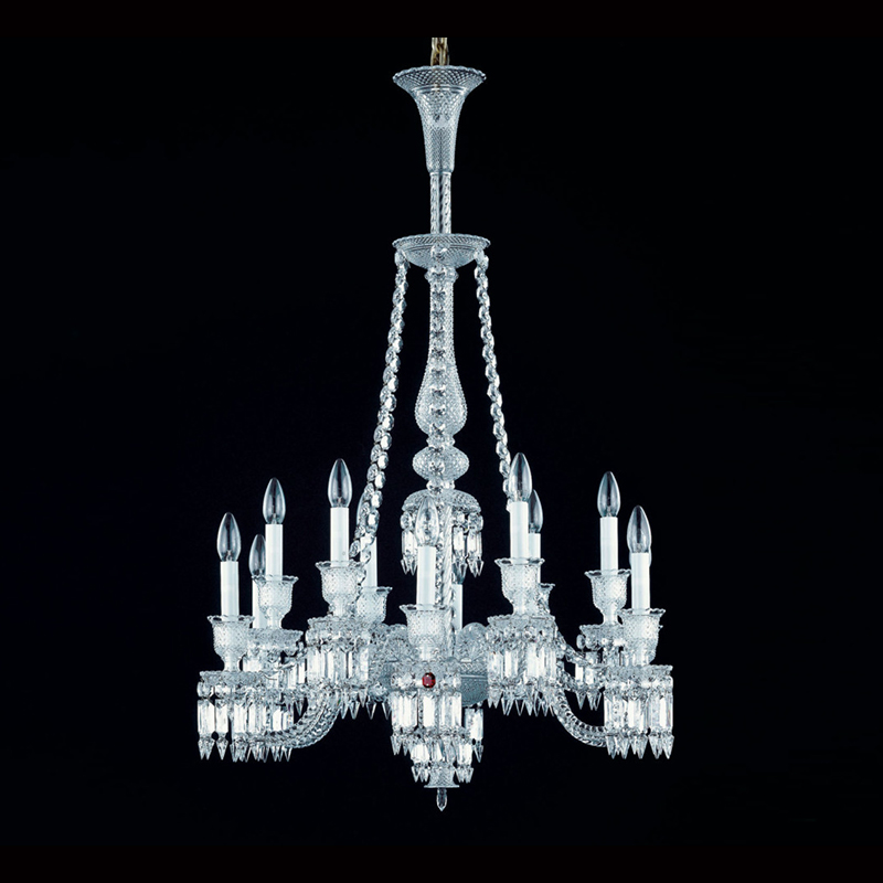 Long 12 Lights Baccarat Chandelier