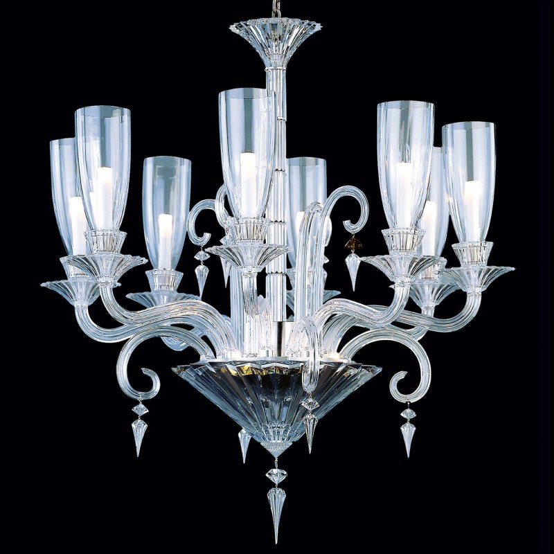 8 Lights Baccarat Chandelier with Glass Shade