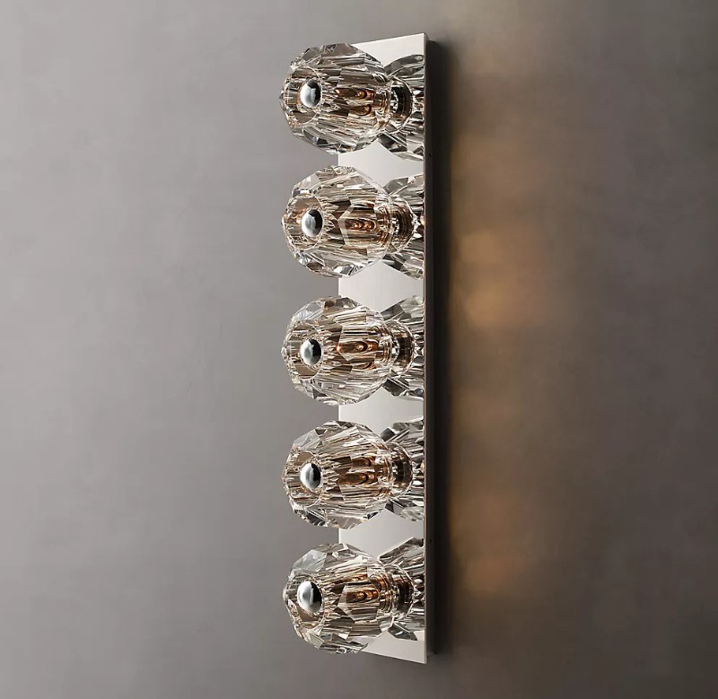 CLEAR CRYSTAL BALL GRAND LINEAR SCONCE