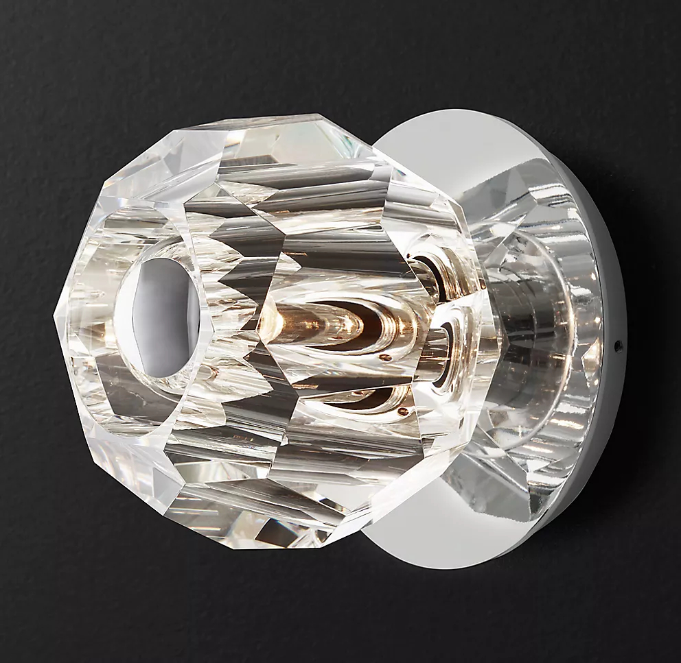 Clear Crystal Ball Wall Lamp