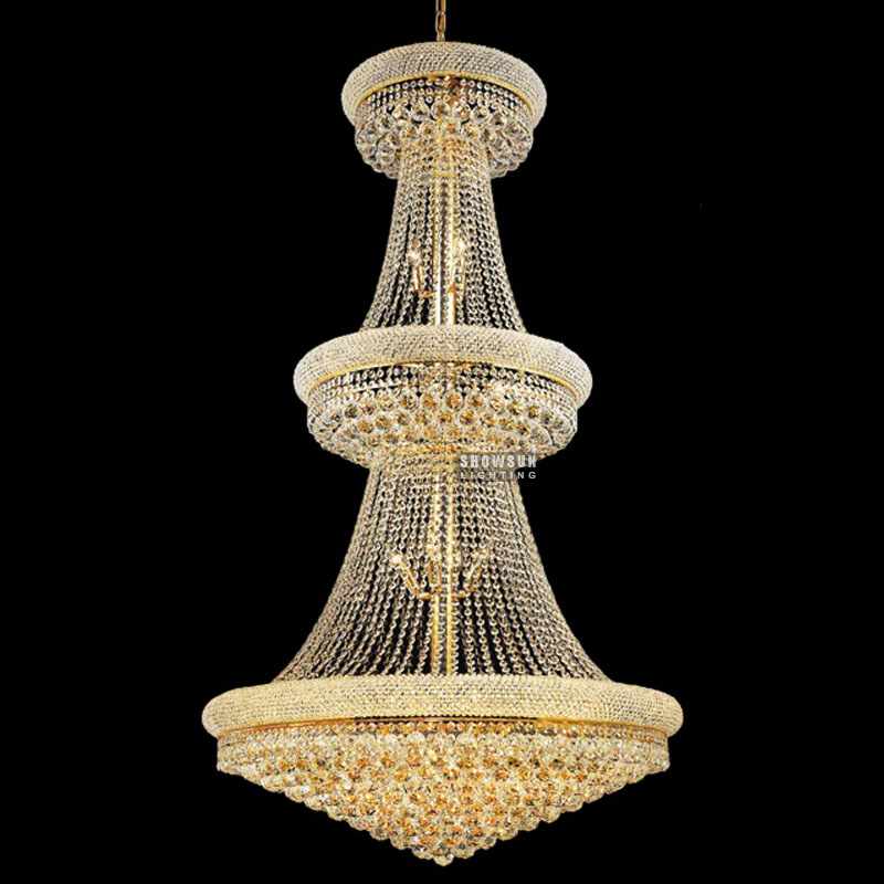  35.5 Inch 3 Tier Empire Chandelier Crystal Chandelier Lighting 