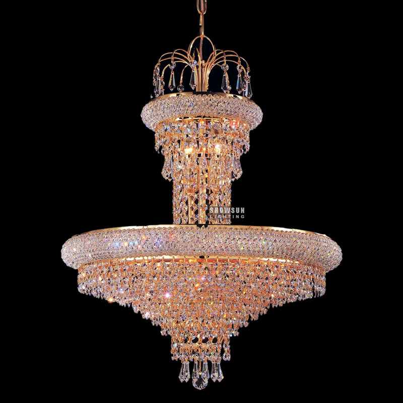 Height 68 CM Empire Chandelier Crystal Chandelier Lighting For Bedroom