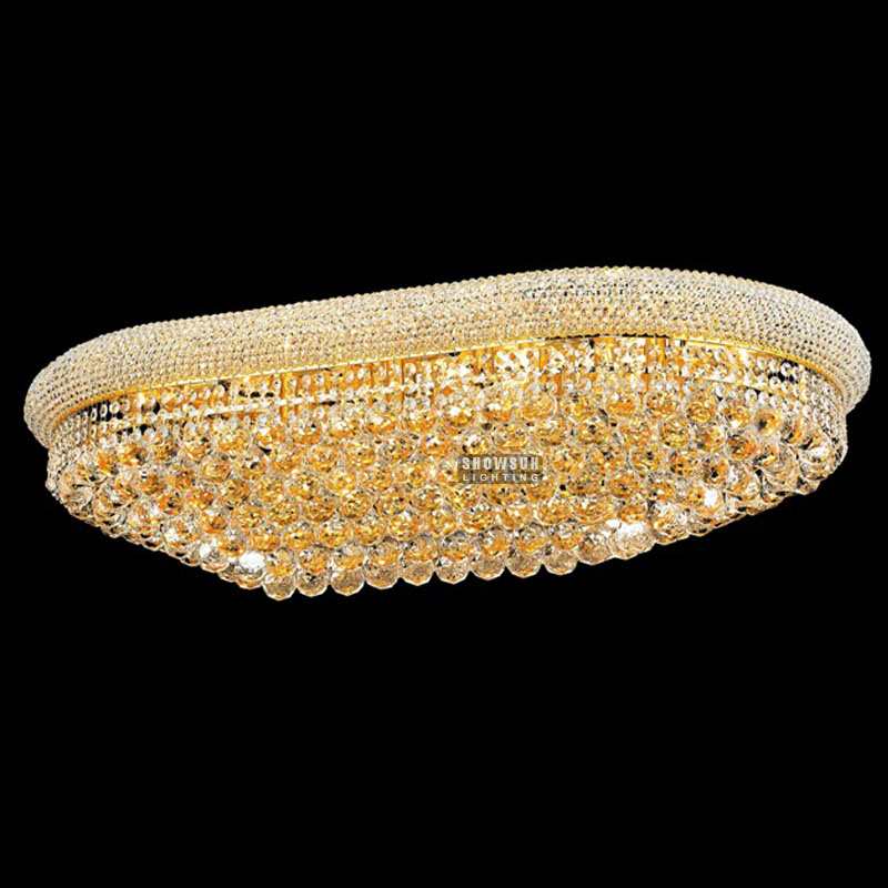 Width 100CM Empire Style Ceiling Light Crystal Flush Mounts