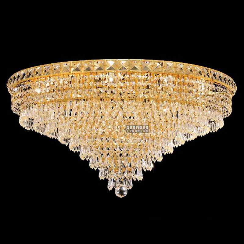 Width 76CM Empire Style Ceiling Light Crystal Flush Mounts