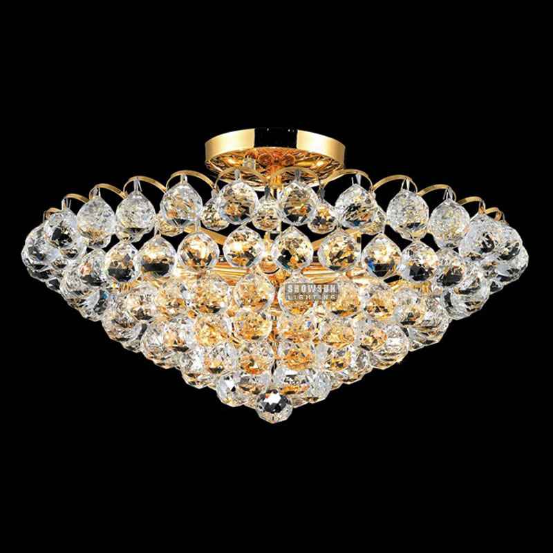 Width 53CM Empire Style Ceiling Light Crystal Flush Mounts