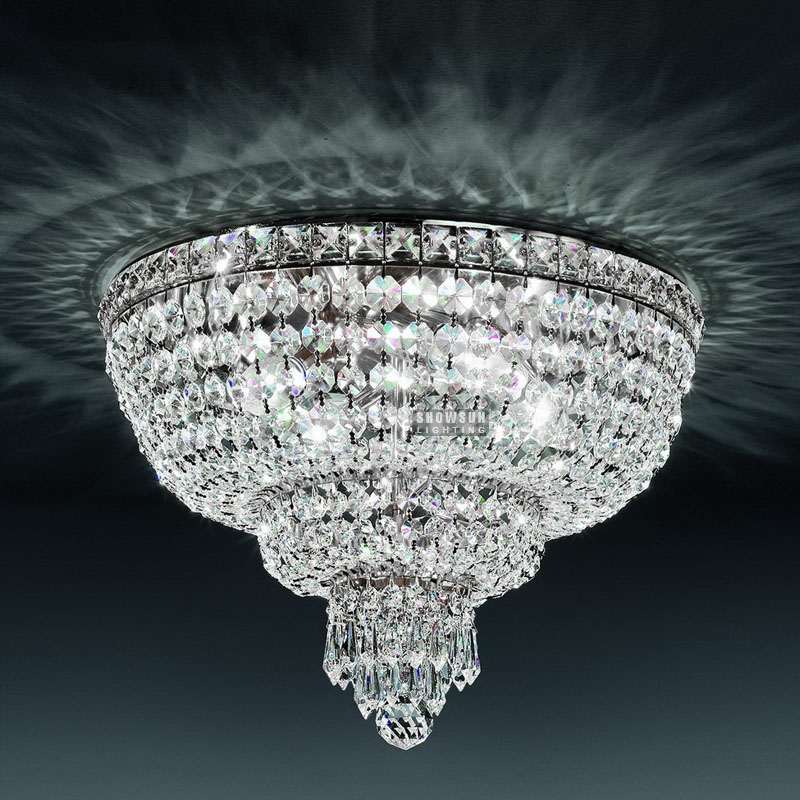 Width 51CM Empire Style Ceiling Light Crystal Flush Mounts