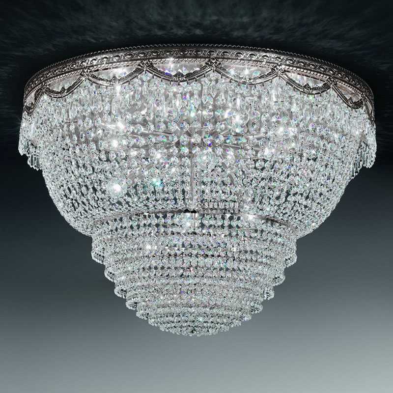 Width 88CM Empire Style Ceiling Light Crystal Flush Mounts