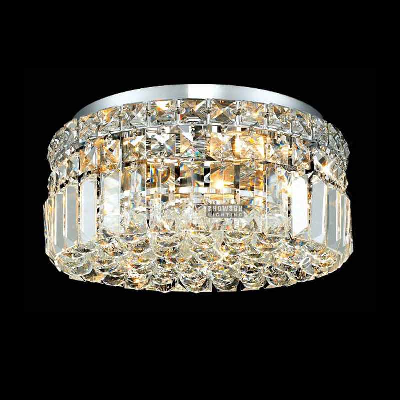 Width 30CM Modern Crystal Ceiling Light Flush Mounted Lighting For Bedroom