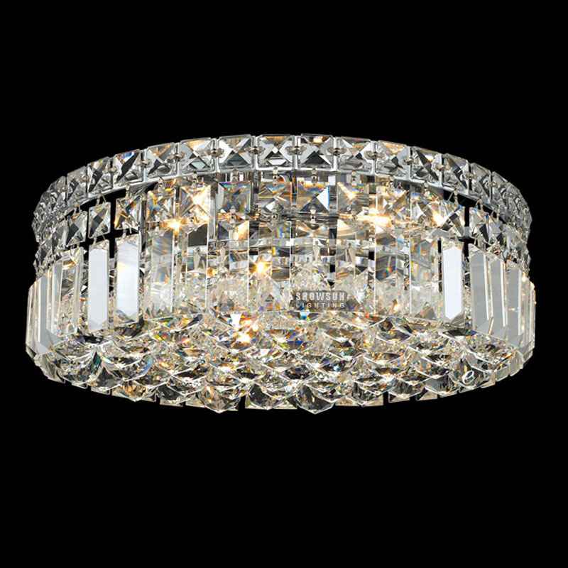 Width 35CM Modern Crystal Ceiling Light Flush Mounted Lighting For Bedroom