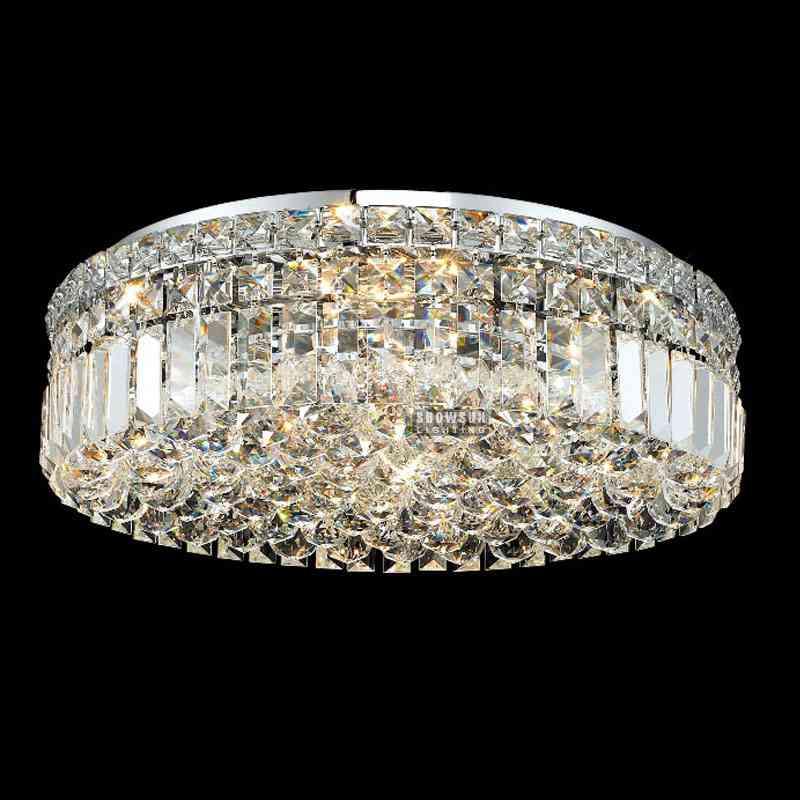 Width 50CM Modern Crystal Ceiling Light Flush Mounted Lighting For Bedroom