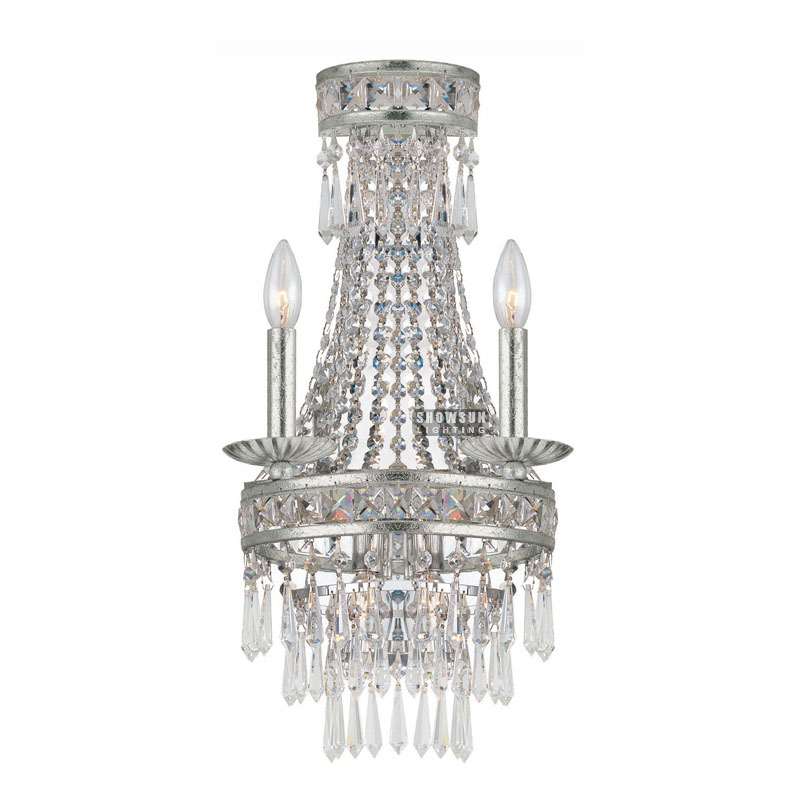 5 Lights Empire Style Wall Lamp Crystal Wall Sconce