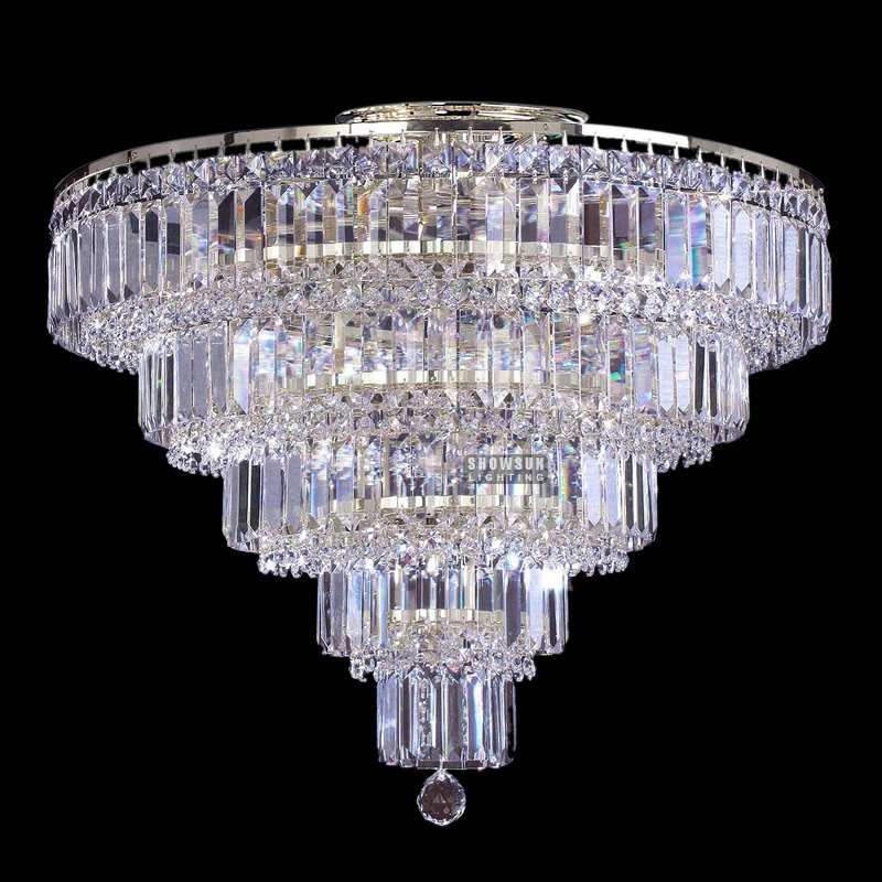 Width 65CM 5 Layers Empire Style Ceiling Light Crystal Flush Mounts