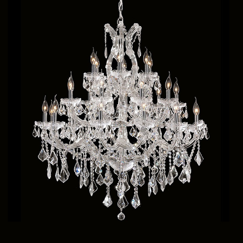  3 Tiers 28 Lights Maria Theresa Chandelier K9 Crystal Chandelier for Big Rooms