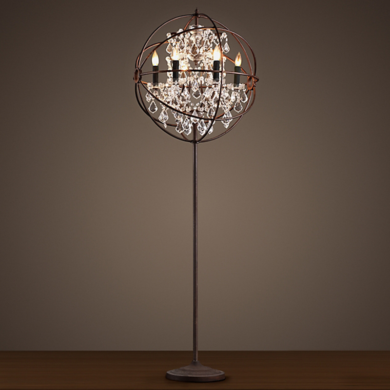 Foucault's Orb Crystal Floor Lamp