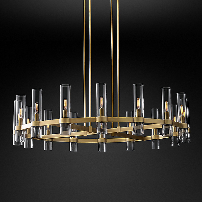 48 Inches Ravelle Glass Chandelier for Dining Room