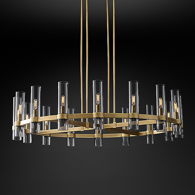  48 Inches Ravelle Glass Chandelier for Dining Room