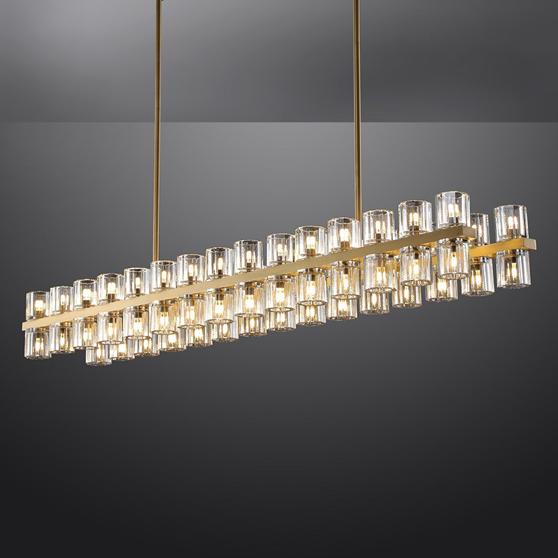 54-Inch Rectangle Arcachon Crystal chandelier for Dining room
