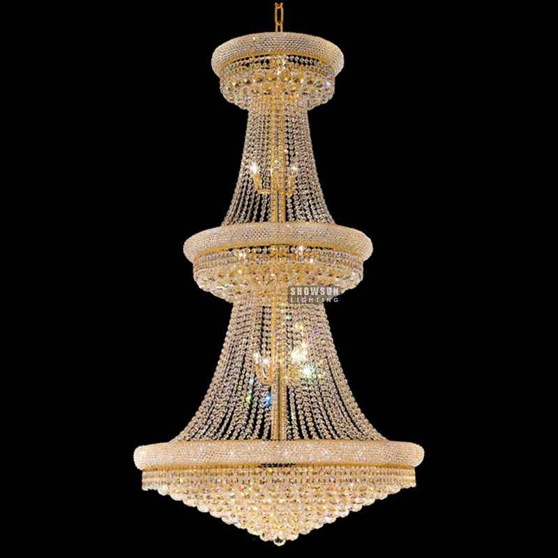 42 Inch Big Empire Crystal Chandelier Lighting