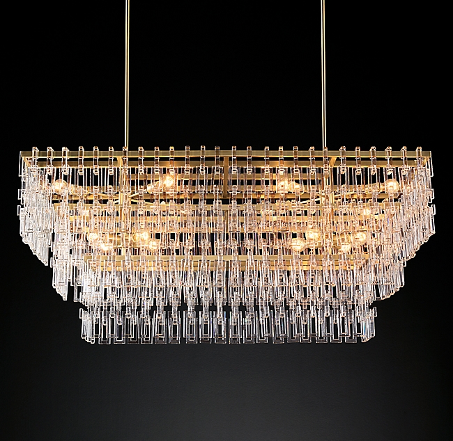 63'' Rectangle Marignan Crystal Chandelier