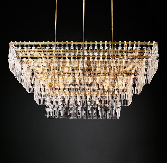 71'' Rectangle Marignan Crystal Chandelier