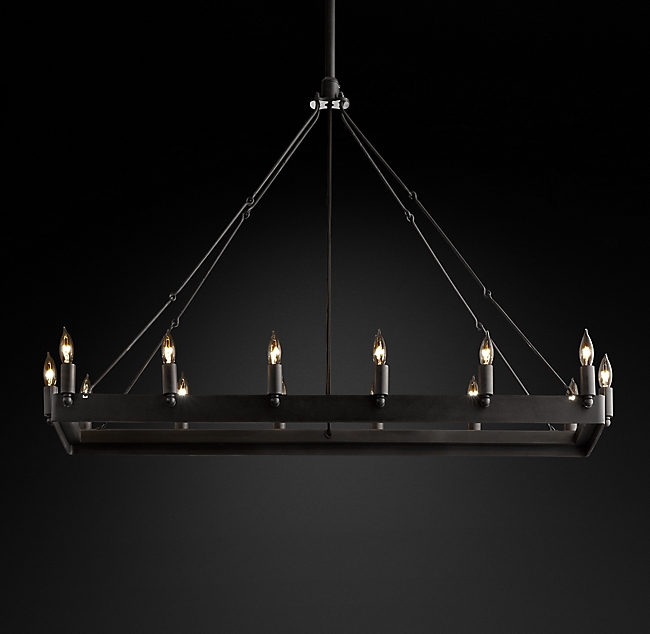 41'' Camino Vintage Rectangle Chandelier